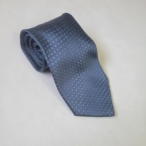 Kenneth Cole New York Blue‎ 100% Silk Regular Standard Tie Neck Tie